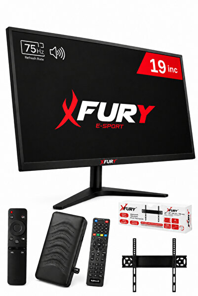 FURY 19’’ (48 Ekran) Monitör|Çanaklı/Çanaksız WiFi'li Uydu Alıcısı+TV Askı Ap...