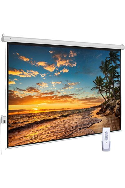 Dualtech 300x225 150" Motorlu Kumandalı Projeksiyon Perdesi Gain 1.8 (4K Ultr...