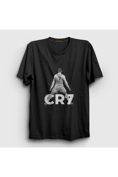 Presmono Unisex crne tenisice za fudbal Cr7 Cristiano Ronaldo T-shirt 327181tt