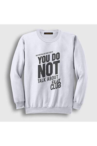 Presmono Unisex White Rule Movie Fight Club Fight Club Sweatshirt244611tt