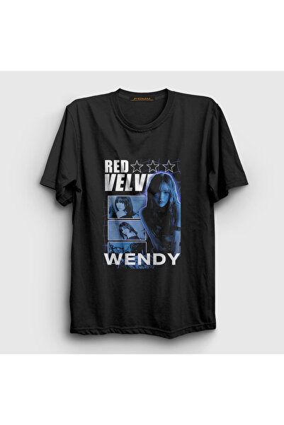Presmono Unisex Black Stars Wendy Red Velvet T-Shirt 604730Tt