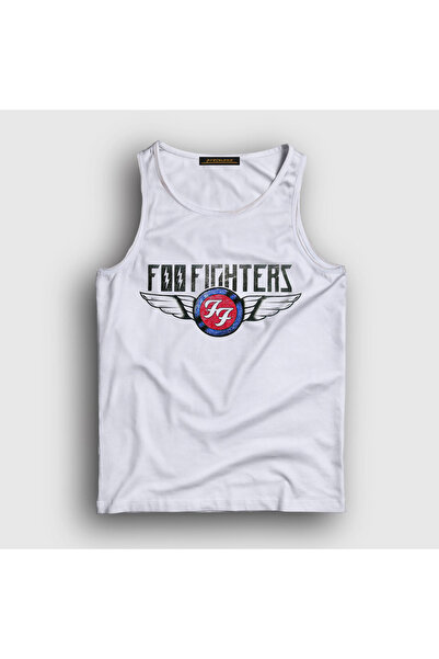 Presmono Unisex White Vintage Rock Foo Fighters Singlet 563517Tt