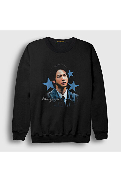 Presmono Unisex Black Stars Kim Seok Jin Bts Sweatshirt 599358Tt
