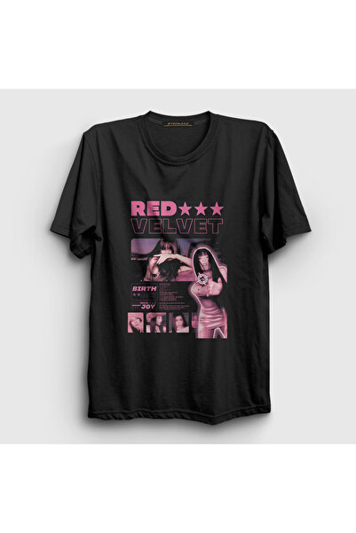 Presmono Unisex Black Irene Seulgi Wendy Yeri Joy Red Velvet T-Shirt 597653Tt