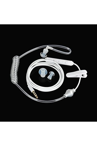 Choice WHITE Single Headphone Secret Service Air Tube 3.5mm Anti Radiation Mo...