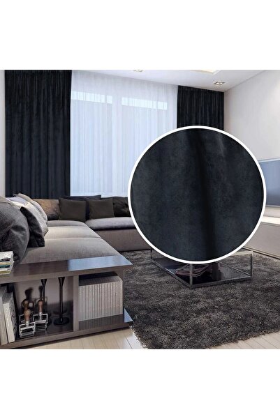 CasaRossaTextil Draperie French Velvet Negru | 300×250 cm | set 2 panouri - 1...