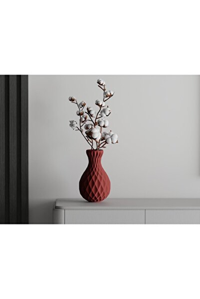 Sani Vază decorativă Sani, Milano 121 x 121 x 200 mm, Roșu închis mat