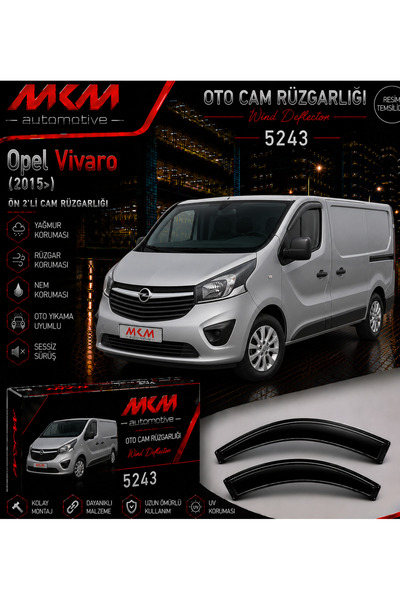 MKM Opel Vivaro 2015 Model ve Üzeri Ön Mugen Cam Rüzgarlığı