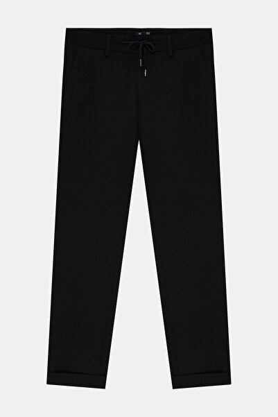 W Collection SİYAH BORU PAÇA CASUAL SPOR PANTOLON