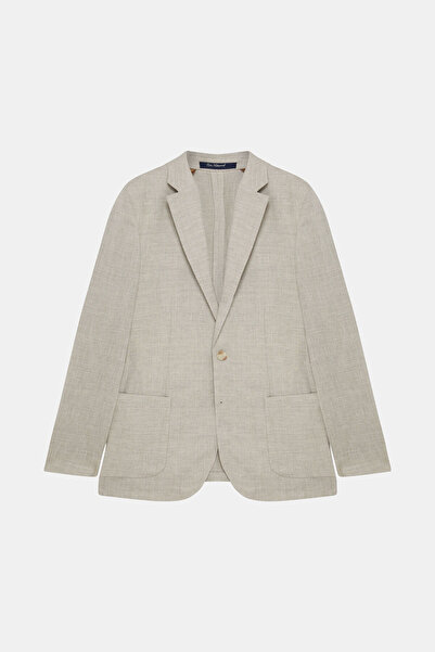 W Collection KAHVE DÜĞMELİ KETEN CEKET