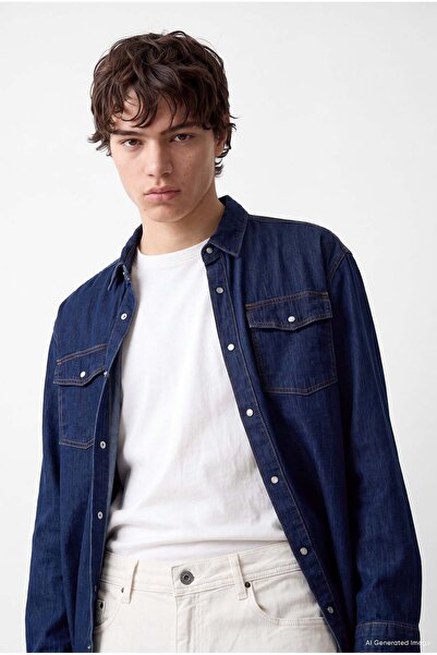 PAULMARK Men's Denim Shirt Jacket