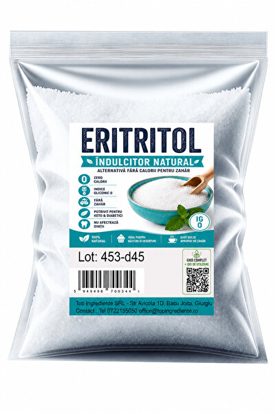 Top Ingrediente Eritritol - Inlocuitor - Zero Calorii - 250g
