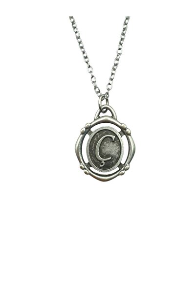 Herşey Nota Letter C Antique Unisex Necklace – Personal, Elegant and Original...