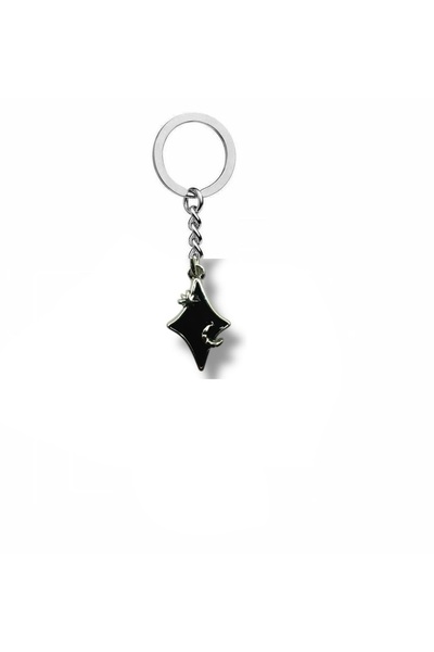 Herşey Nota Black Glossy Shine Unisex Zamak Plated Keychain – Modern and Durable