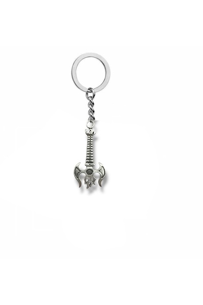 Herşey Nota Vikings Double Axe Figured Keychain – Zamak Metal Unisex Mytholog...