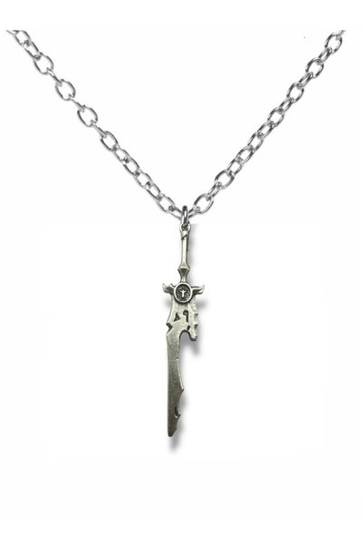 Herşey Nota Antique Sword Figured Necklace – Unisex Metal Accessory with 60 c...