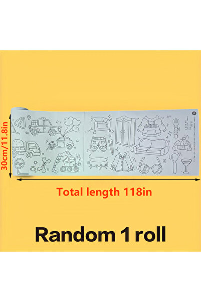 Choice Random 1 Children's Drawing Kit, 3m Long Graffiti Paper Rolls, Graffit...