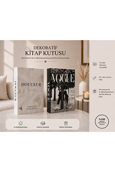 NARİBA 2li Dekoratif Kitap Kutu Set