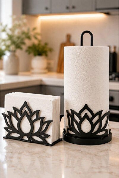 VENON 2Nd Set of Sets*Lotus Paper Towel Holder-Desktop Napkin Holder Metal Ro...