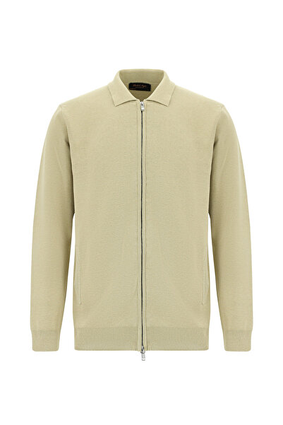 Abdullah Kiğılı Woolen Zippered Knitwear Cardigan