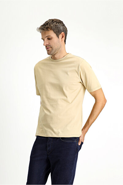 Kiğılı Crew Neck Regular Fit 100% Cotton Single Jersey Basic T-Shirt