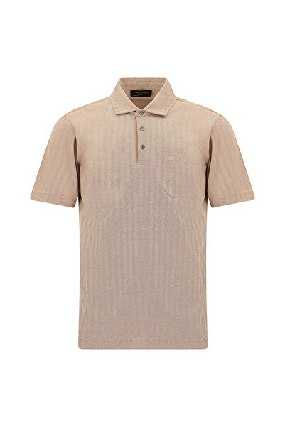 Abdullah Kiğılı Regular Fit Striped Embroidered Pocketed Mercerized Cotton Po...