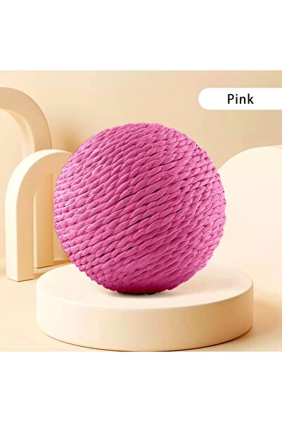 Choice1 Pink 10CM Interactive Sisal Cat Scratching Ball Toy For Kitten Teeth ...