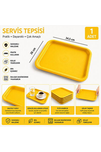 Genel Markalar Servis Tepsisi Kırılmaz Sarı