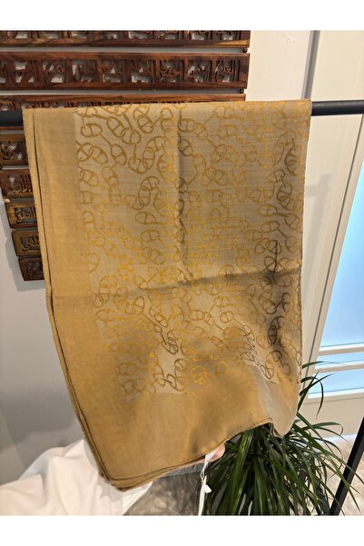 Zincir Desen Naia/Pamuk Gold/Hardal şal