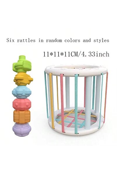 Choice3 Light Yellow Montessori Baby Grasping Ball, Rainbow Sensory Toy with ...