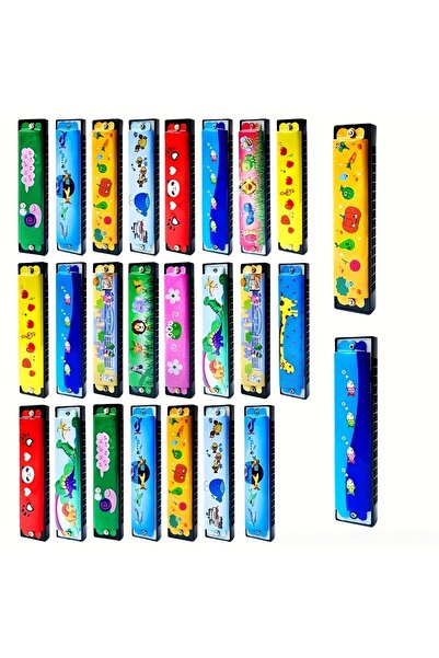 Choice Metal 6PCS 6/12 Pcs Metal and Wooden 16-hole Harmonica for Kids Birthd...