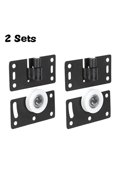 Choice black 2 Sets Sliding Closet Door Roller, Wardrobe Pulley, Cupboard Cas...