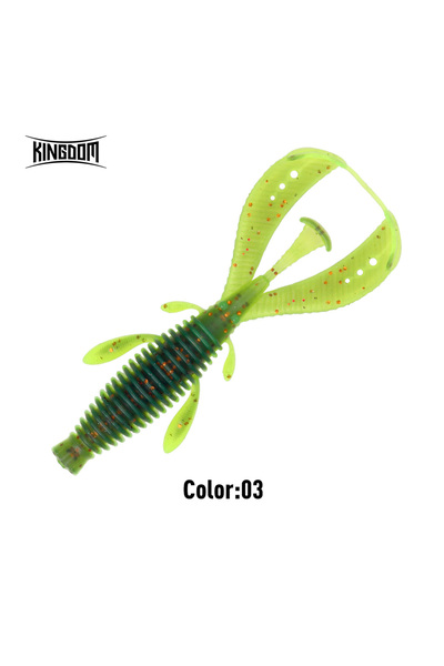 Choice KINGDOM 76mm 3g 8pcs 03 KINGDOM Soft Lure 63mm 76mm Floating Shrimp Ba...