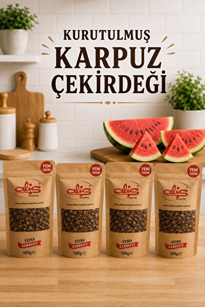 ALİŞ KURUYEMİŞ KARPUZ ÇEKİRDEĞİ 100 gr X 4 ADET ( 400 GRAM )