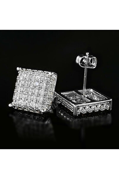 Choice E1684 Huitan Minimalist Square Stud Earrings for Women/Men Micro Paved...