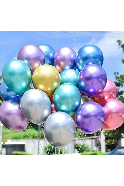 Choice 10inch Mixed color 50pcs 50pc Metal Balloon Wedding Arrangement New Ho...