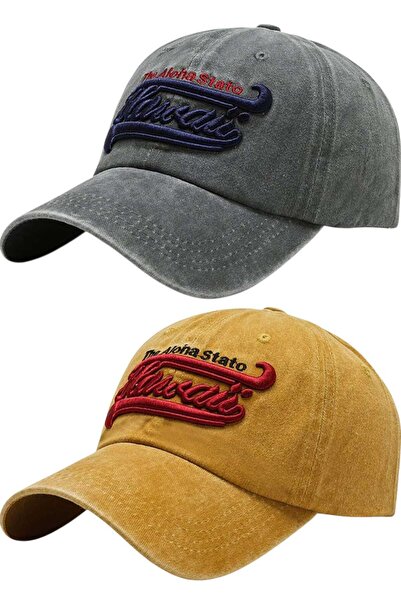 Uniquetrenders Unisex Vintage Κεντημένο Χαβανέζικο Ρυθμιζόμενο Καπέλο Μπέιζμπ...