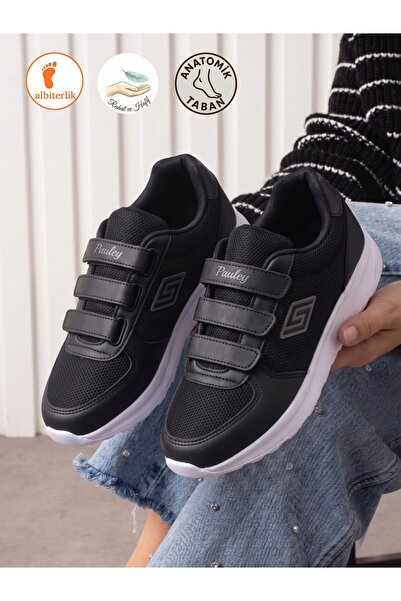 AlbiShoes حذاء رياضي نسائي صيفي ناعم ومريح بنعل شبكي من الفيلكرو للمشي اليومي