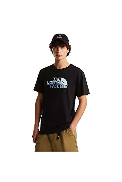 THE NORTH FACE Mountain Line Regular Men's Black Outdoor T-Shirt Nf0A8Guxjk31