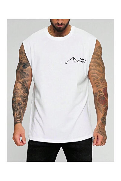 bellanova Printed Sleeveless Tshirt Men's Zero Sleeve Clothing Sportswear Ove...