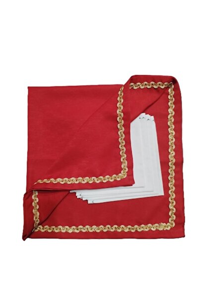 Casa Bucuriei Set față de masă 140 x 240 cm cu 8 șervețele brodate