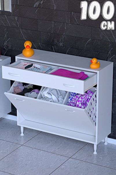 Modilayn 1 Çekmece, Kirli Sepetli, Çok Amaçlı Banyo & Mutfak Dolabı (14 Farkl...