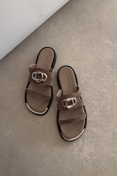 nope21shoess نعال أريمو من جلد المنك الطبيعي
