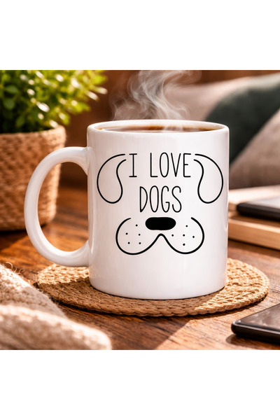 northcity n I Love Dogs Mug - Porcelain Coffee Mug with Cute Dog Design - Gif...