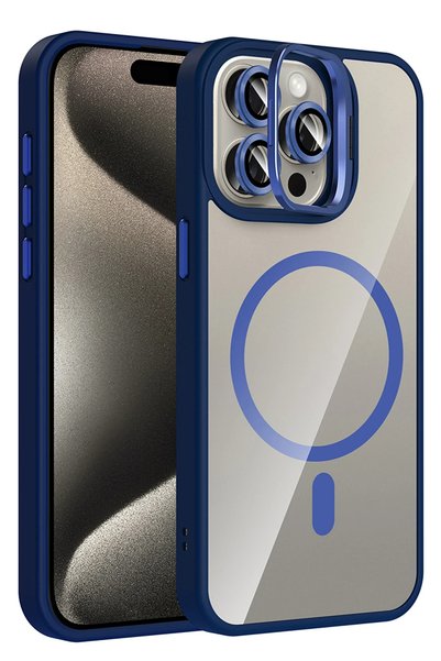 Joko غطاء حماية GLDISPTM لهاتف iPhone 15 Pro Max مع عدسة Remim وحامل Magsafe ...