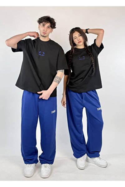 zaee Tricou oversize cu motiv 2M și aplicații de pietre