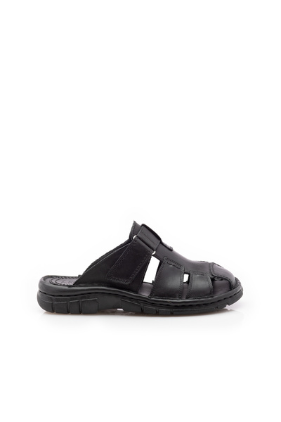 UrbanShoes Saboti barbati din piele naturala, Leofex - 321 negru box