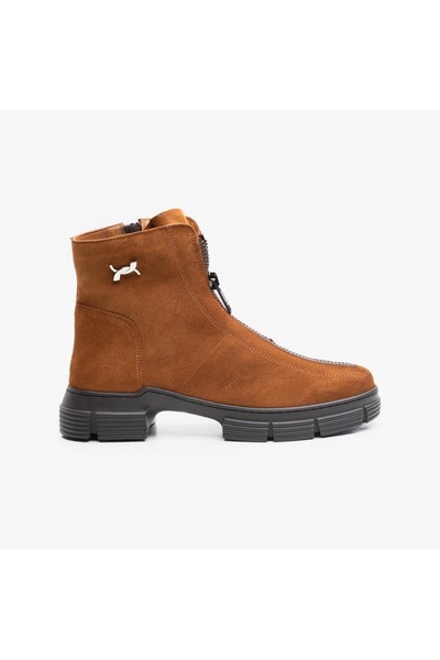UrbanShoes Women's boots made of Genuine Leather, Leofex - 355 Camel Velur