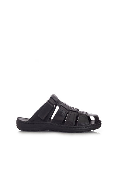 UrbanShoes Saboti barbati din piele naturala, Leofex - 142 negru box