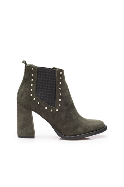 UrbanShoes Women's genuine Leather ankle boots, Leofex - 192 Velvet Green